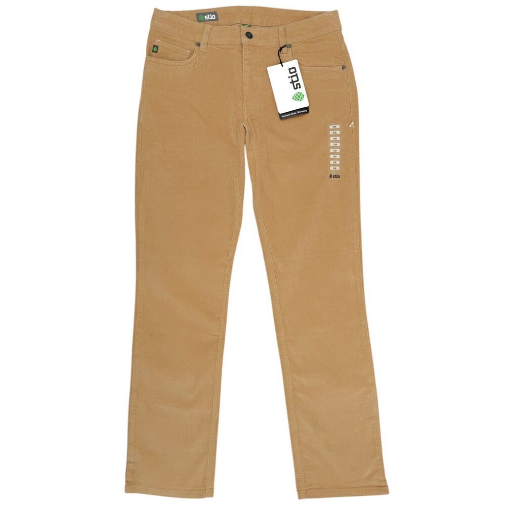 NWT Stio Men's Rivet Cord Organic Cotton Corduroy Pants Tumbleweed 32x33